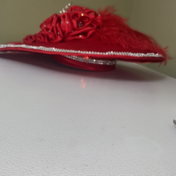 Fabulous Red Church/Dress/Kentucky Derby Hat by Ms. Divine - Picture 8 of 8